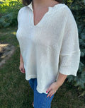 Knit sweater t shirt