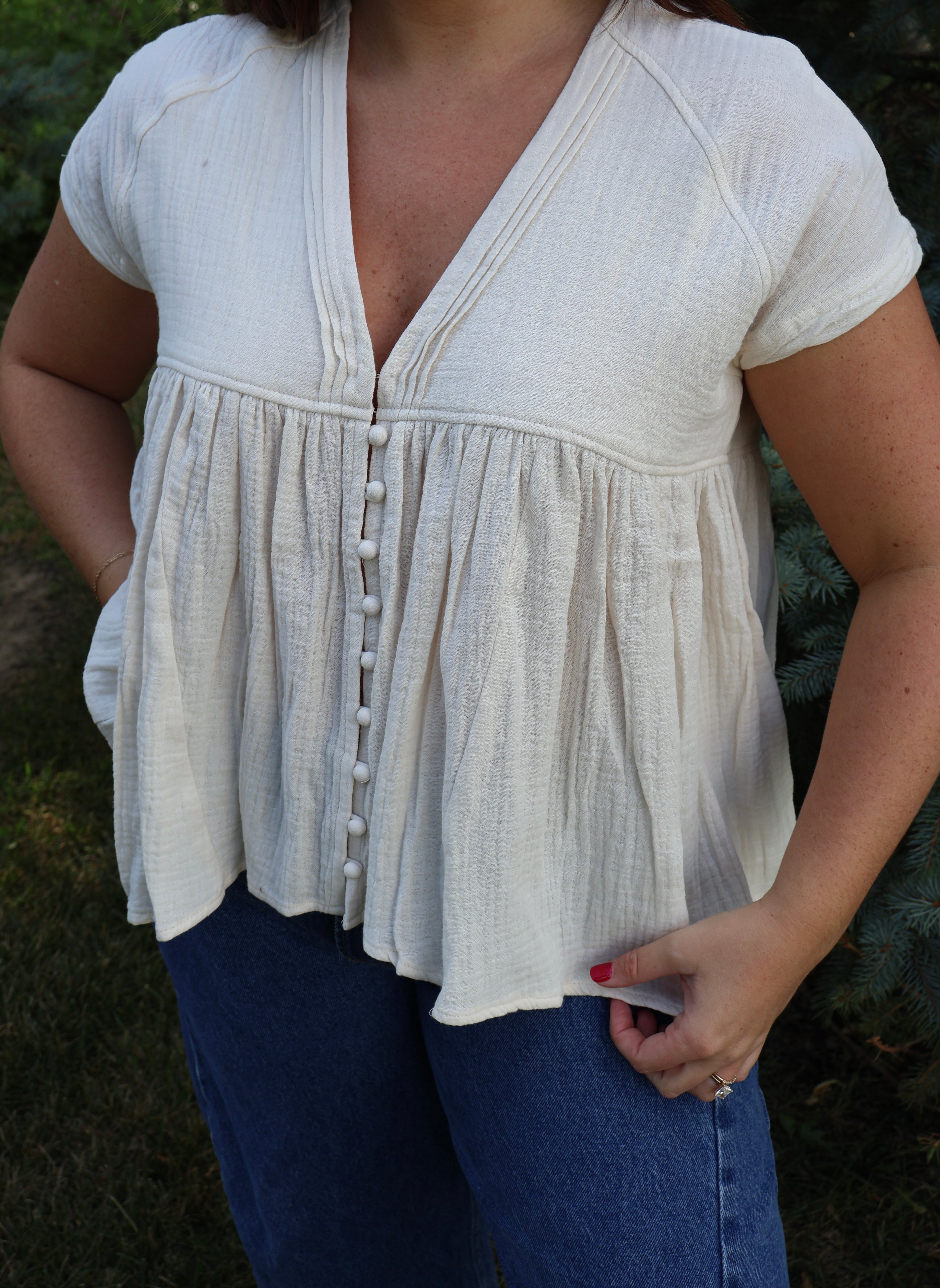 Short sleeve blouse